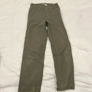 Reformation High waisted Green Cropped Pant